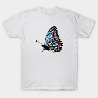 Badass Mosaic Butterfly Character T-Shirt